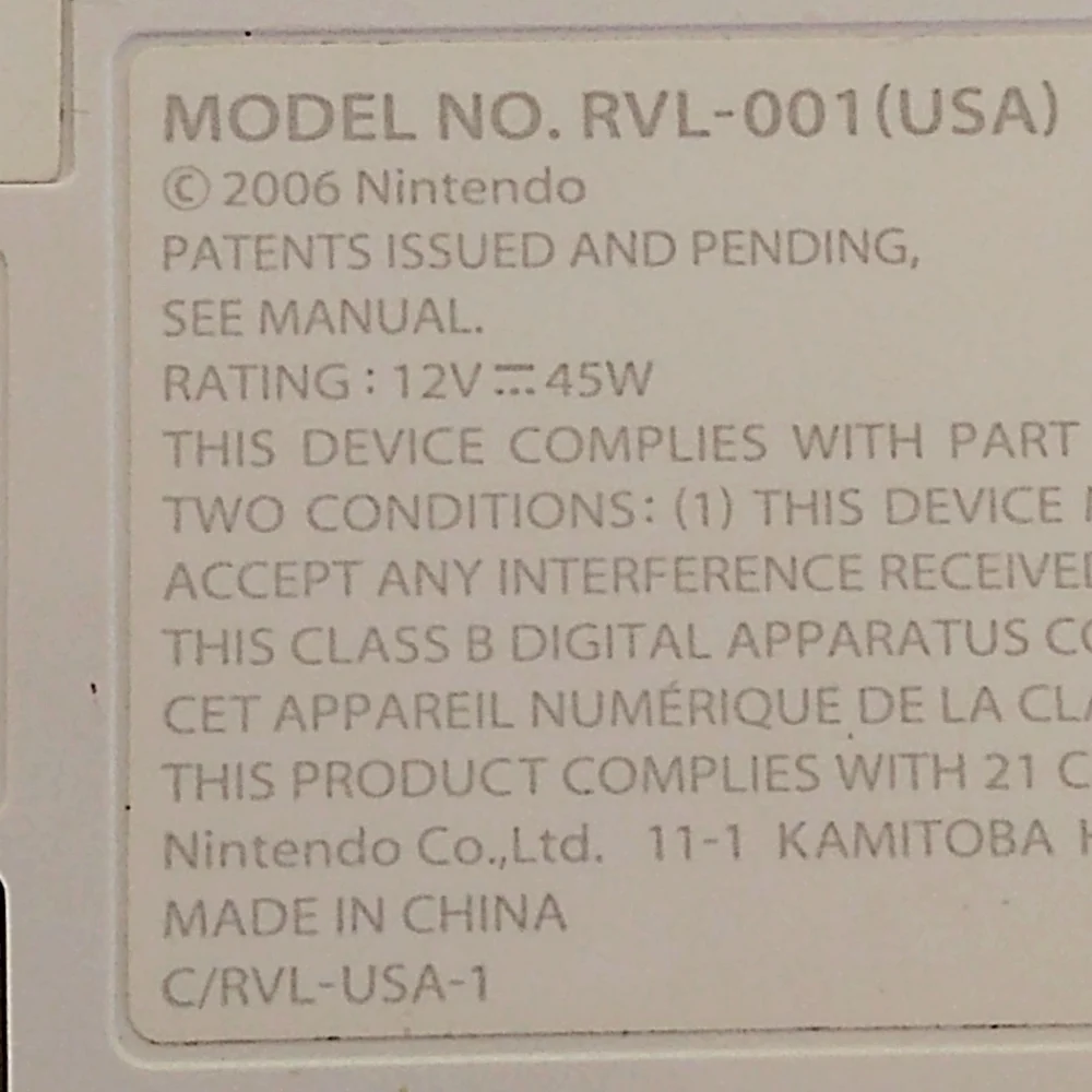 2006 Nintendo Wii Console